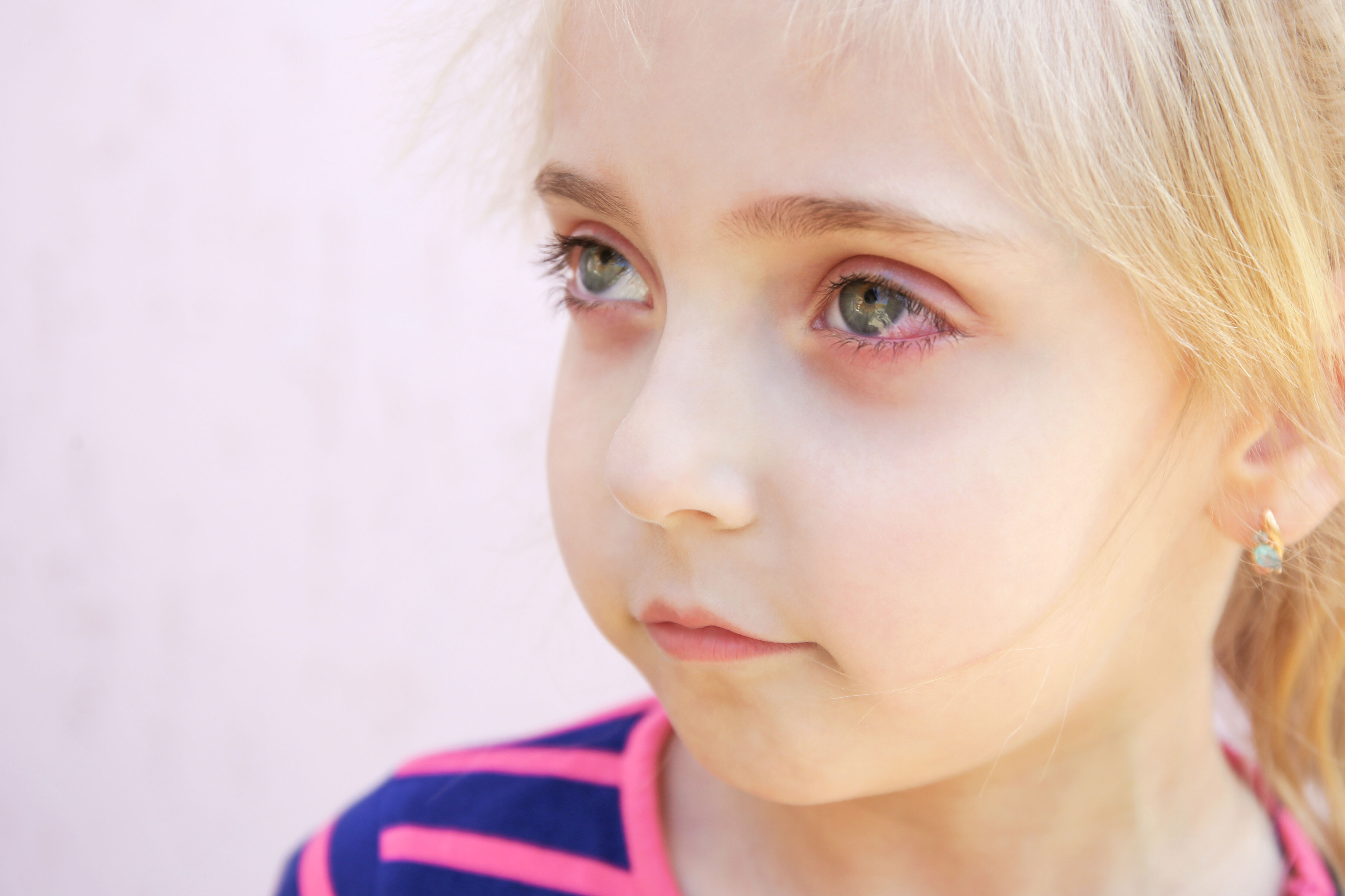 Girl with red eyes