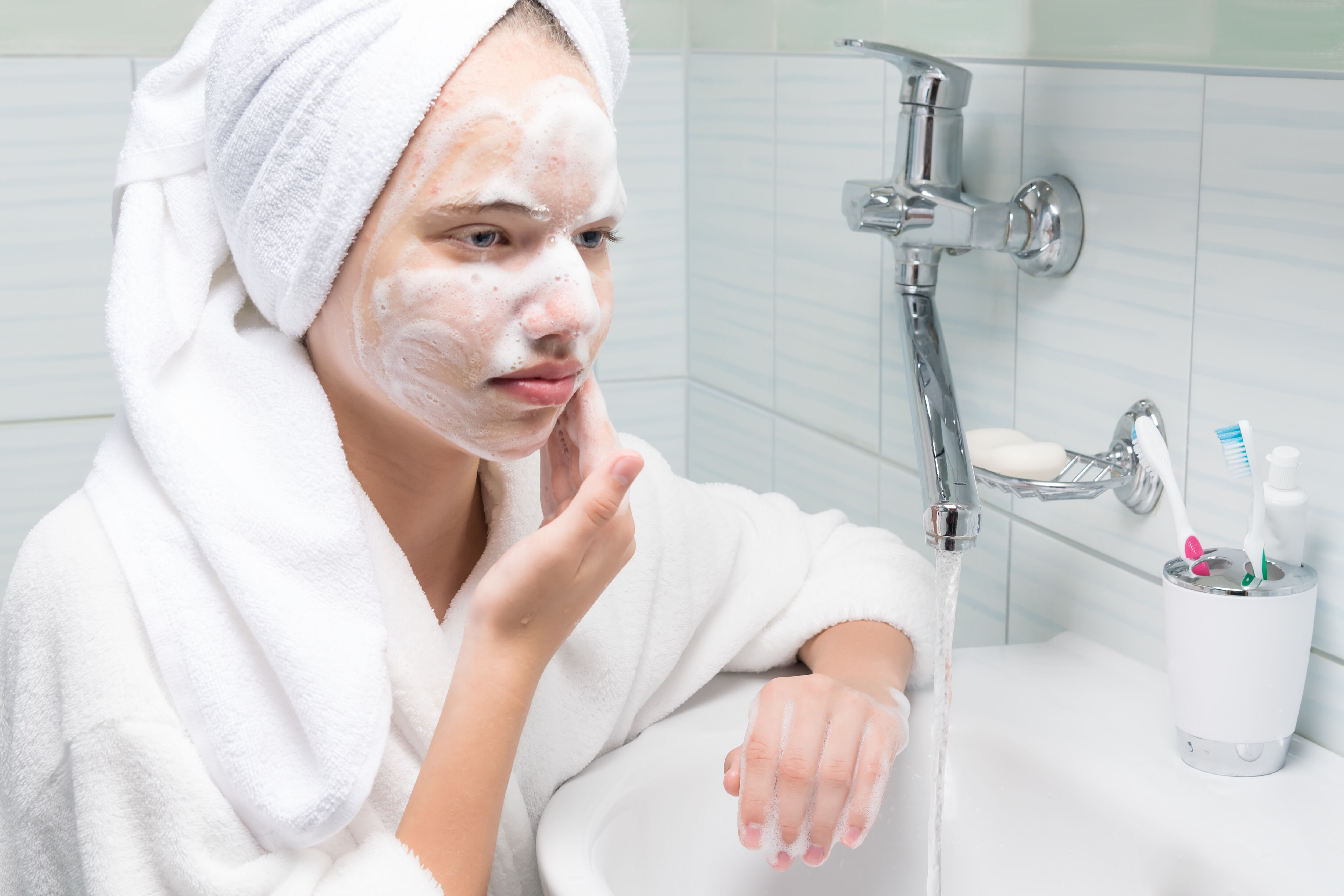 Girl in the bathroom